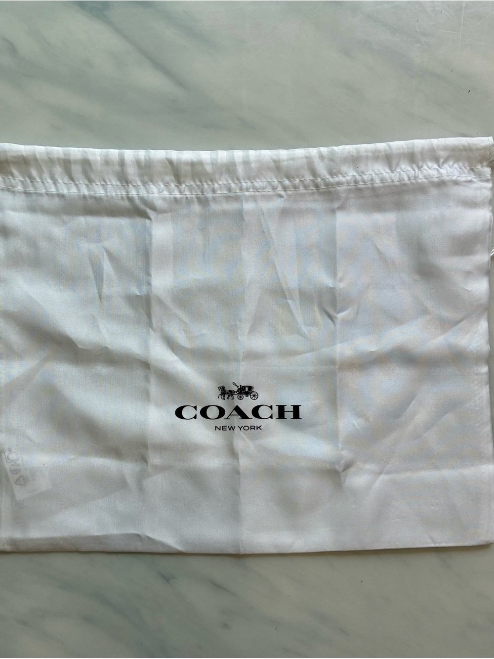 Coach White Dust Bag with Black Logo - Picture 2 of 3